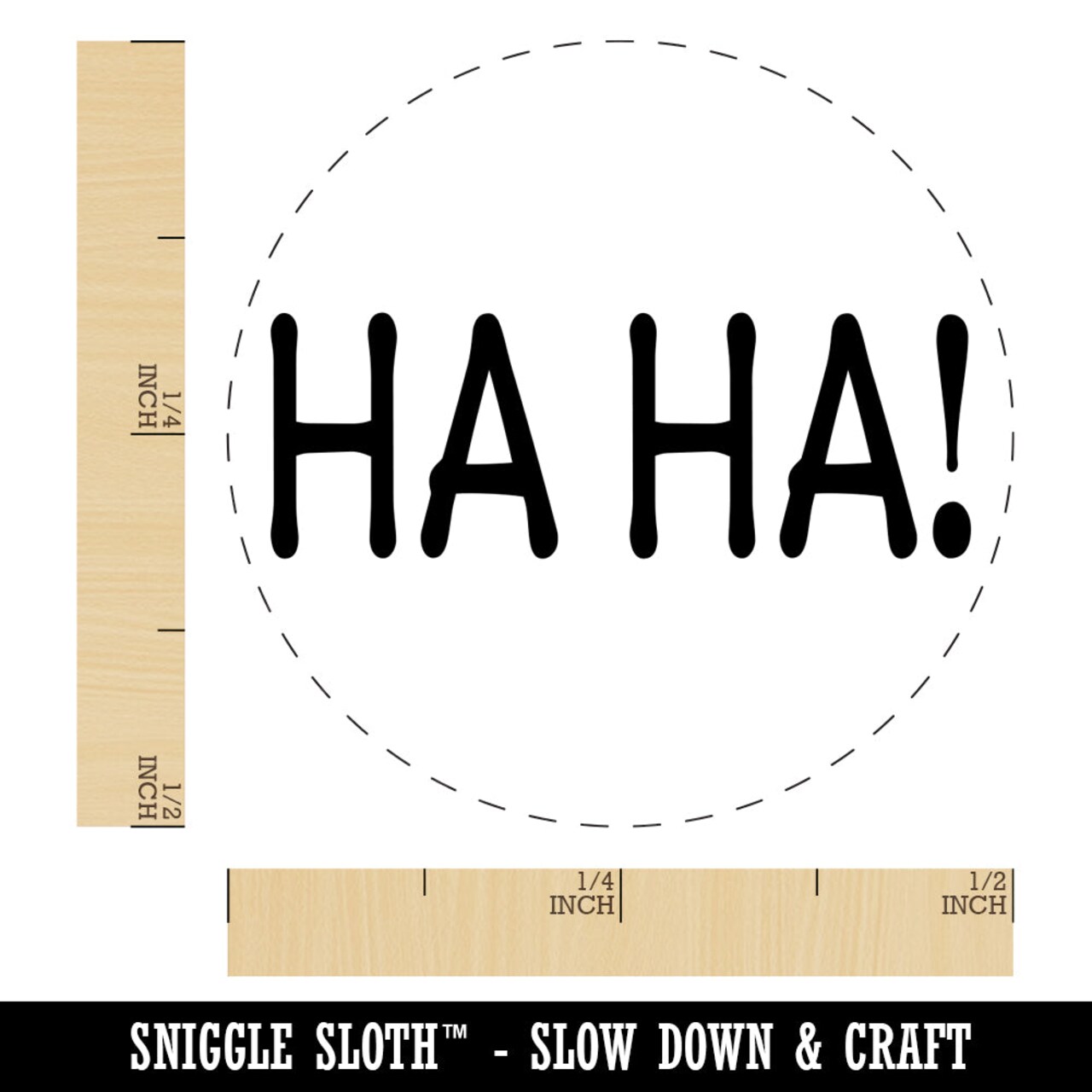 Ha Ha Fun Text Self-Inking Rubber Stamp for Stamping Crafting Planners